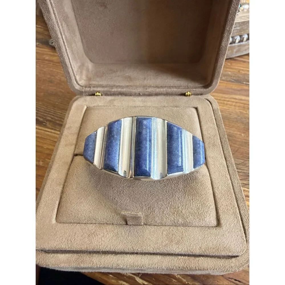 Authentic 950 silver and lapis jbc td-27 mexico bracelet